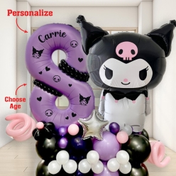 Hello Kitty Kuromi Airfill Personalized Balloon Column